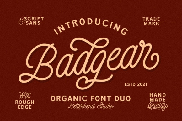 Badgear: The Vintage-Styled Duo Font for Elegant Branding