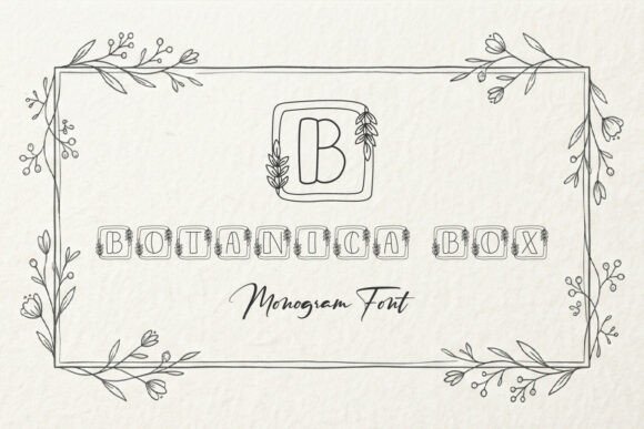 Botanica Box: A Floral Monogram Font for Modern Creators