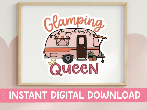 Glamping Queen Camper Trailer: A Retro Typeface for Dreamy Brands