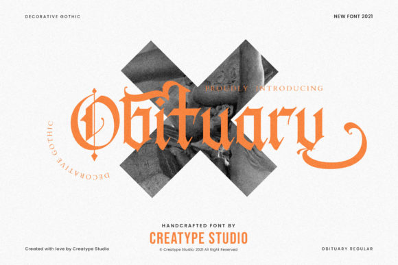 Obituary: A Gothic Font with Modern Edge for Bold Designs